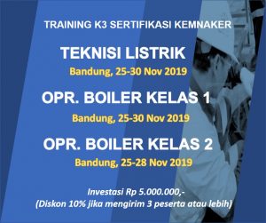 pelatihan k3 teknisi listrik dan operator boiler bandung november 2019-b